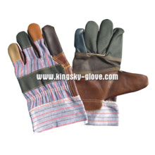 Rainbow Patched Palm Furniture Leather Work Glove-4004